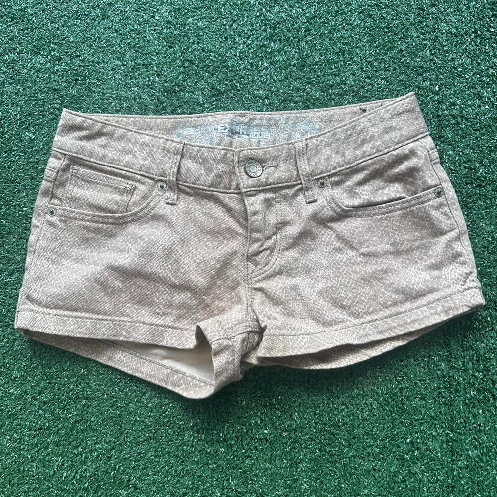 y2k express snake print mini short